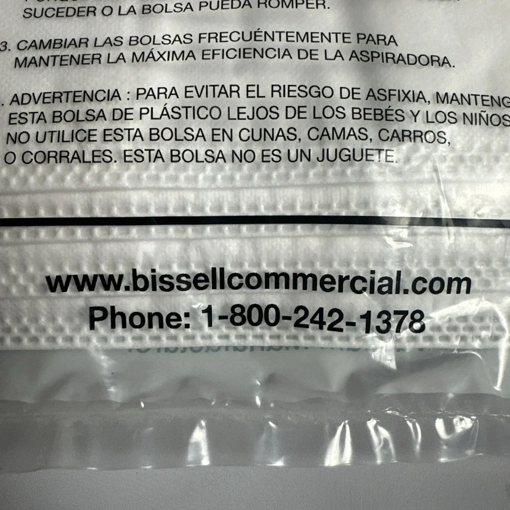 Bissell BigGreen Commercial Upright High Filtration Vacuum Filter Bags 8 Pack